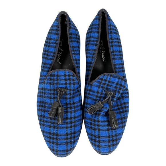 LUCA DI NAPOLI WOOL TASSEL LOAFERS SIZE EU 42 US 9 - Picture 1 of 4